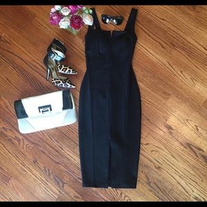 Sexy black pencil skirt dress